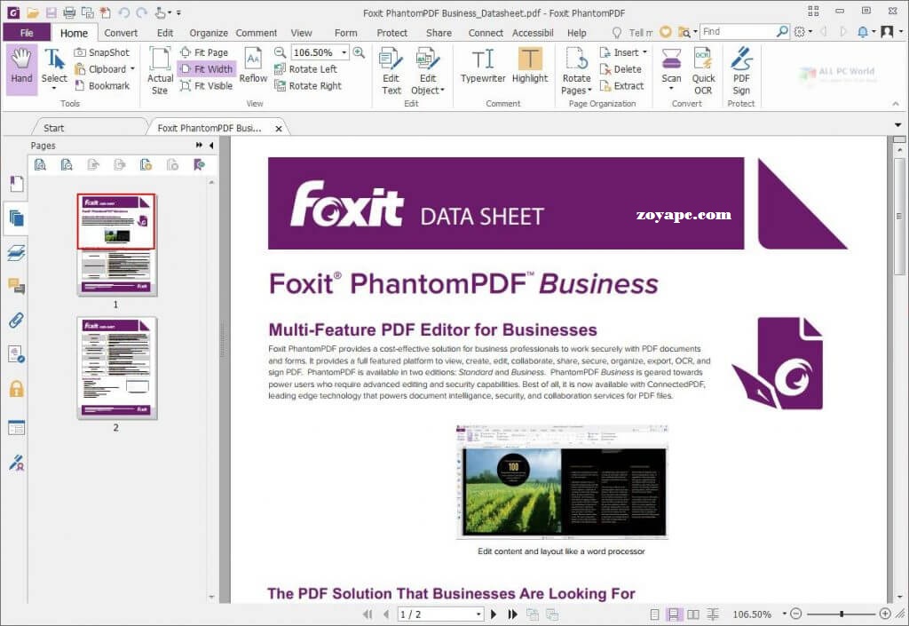 Foxit PhantomPDF Business Crack-zoyapc.com