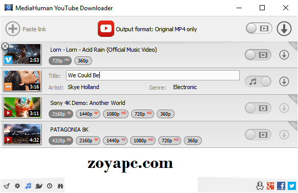 MediaHuman YouTube Downloader Crack / zoyapc.com