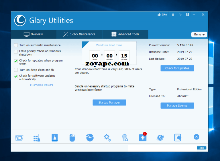 Glary Utilities Pro Crack-zoyapc.com