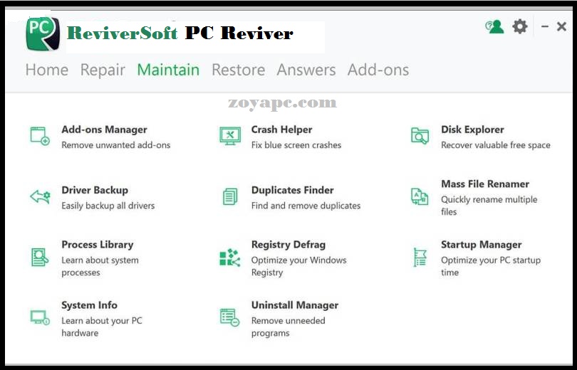 ReviverSoft PC Reviver Crack-zoyapc.com
