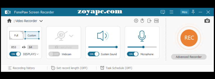 FonePaw Screen Recorder Crack-zoyapc.com